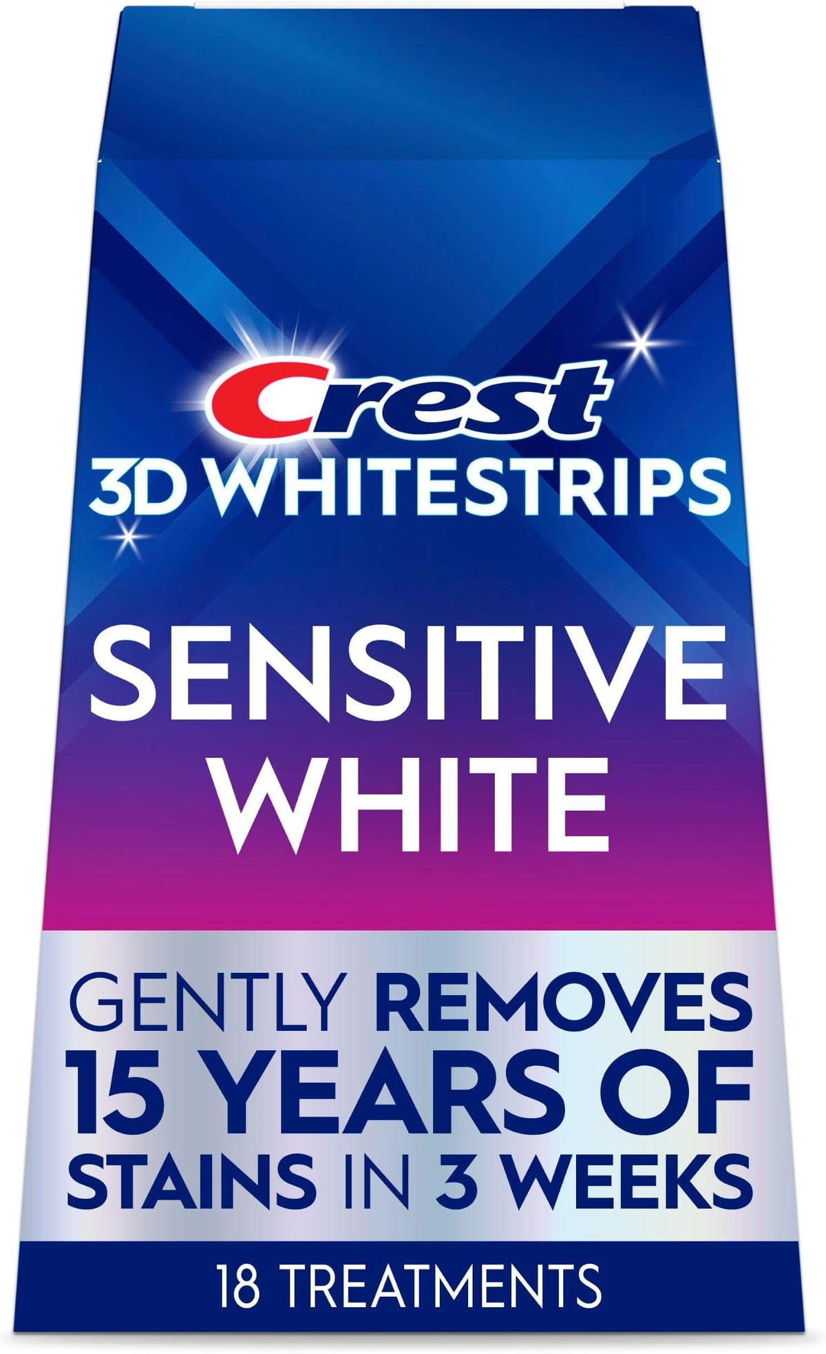 Sensitive Teeth Whitening Strips Kit, 18 Treatments
