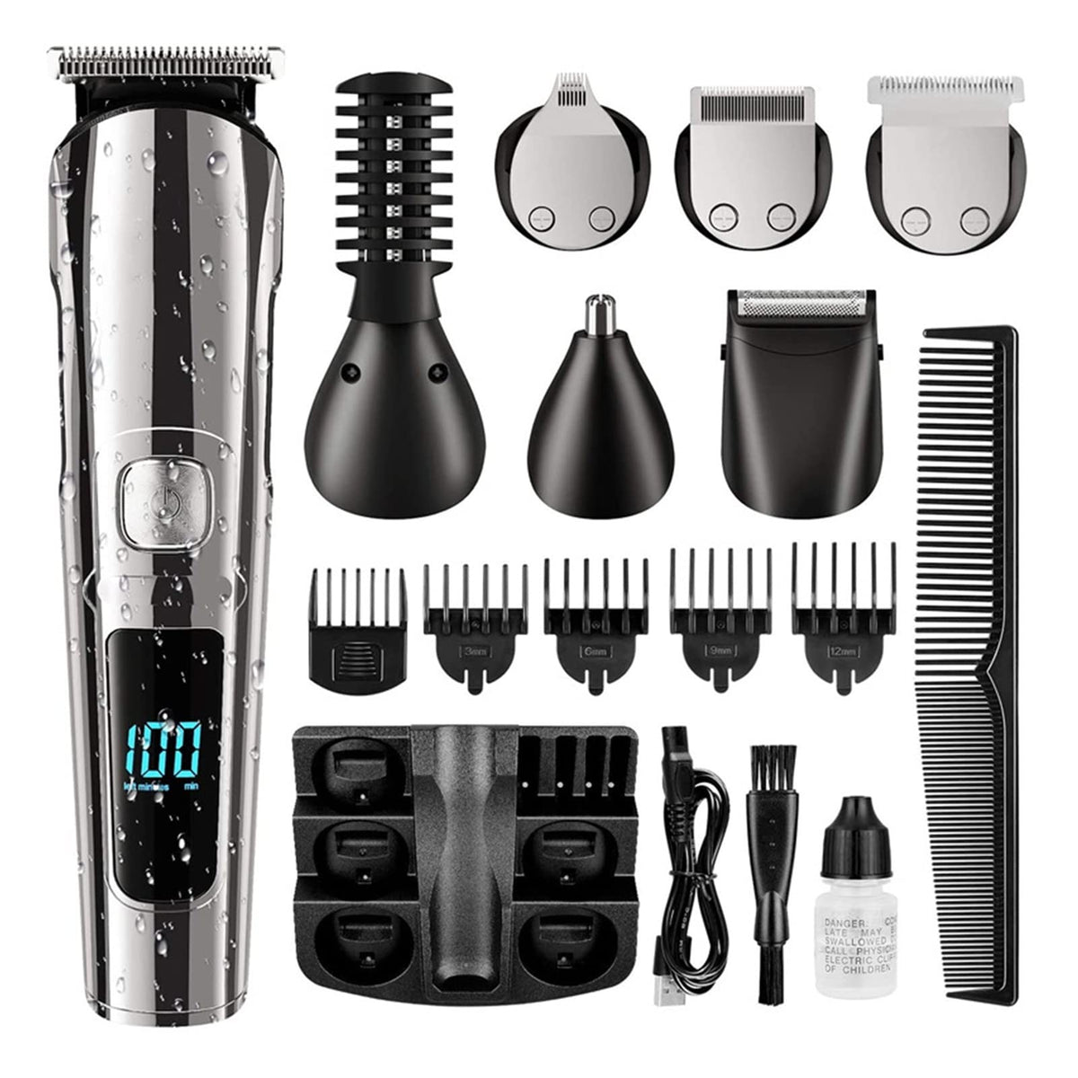 Multifunctional Electric Hair Clipper & Beard Trimmer for Men