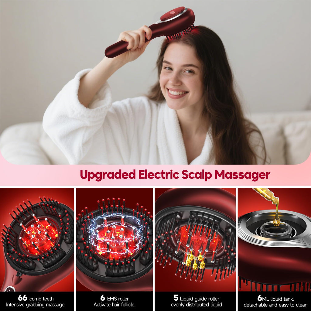 3-in-1 Electric Scalp Massager & Hair Oil Applicator