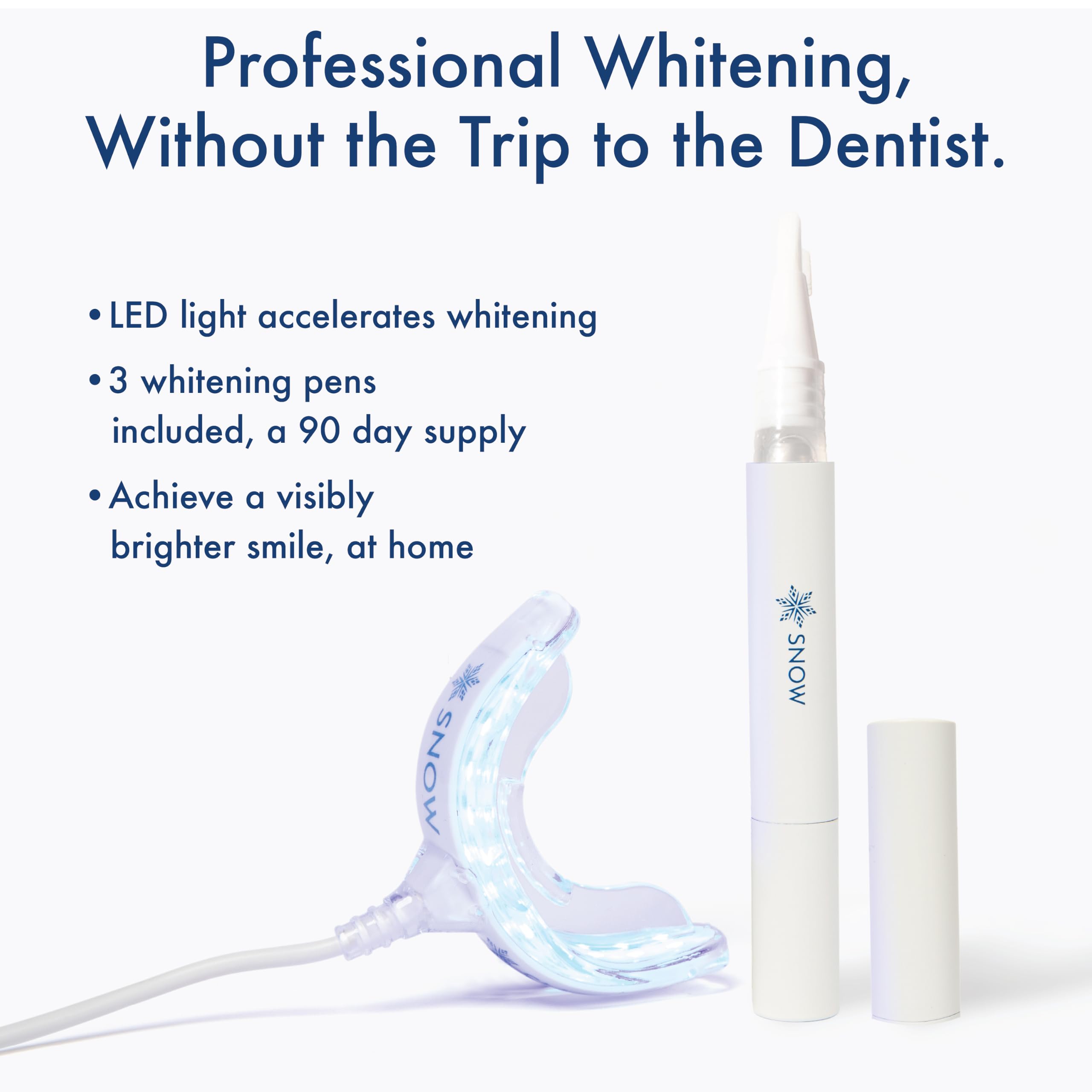 LED Teeth Whitening Kit with Hydroxyapatite Serum