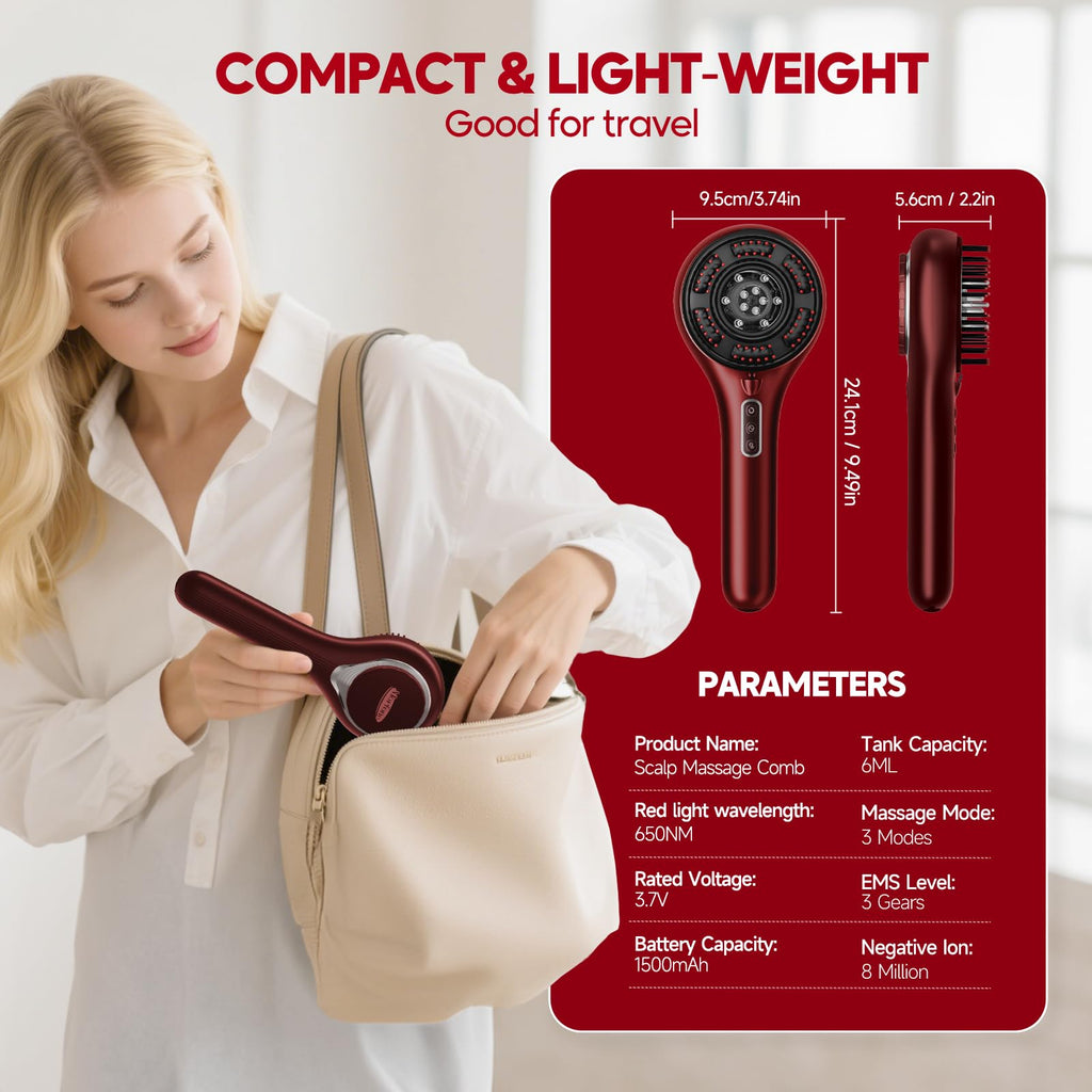 3-in-1 Electric Scalp Massager & Hair Oil Applicator