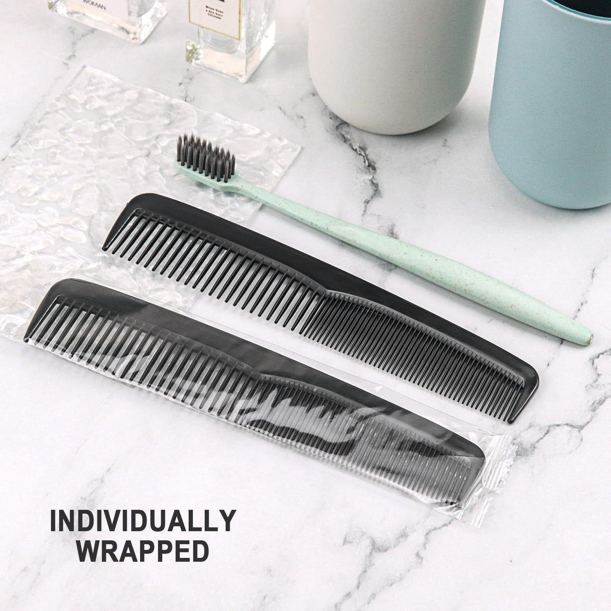 100-Piece Hair Brush & 200-Piece Comb Set, Individually Wrapped