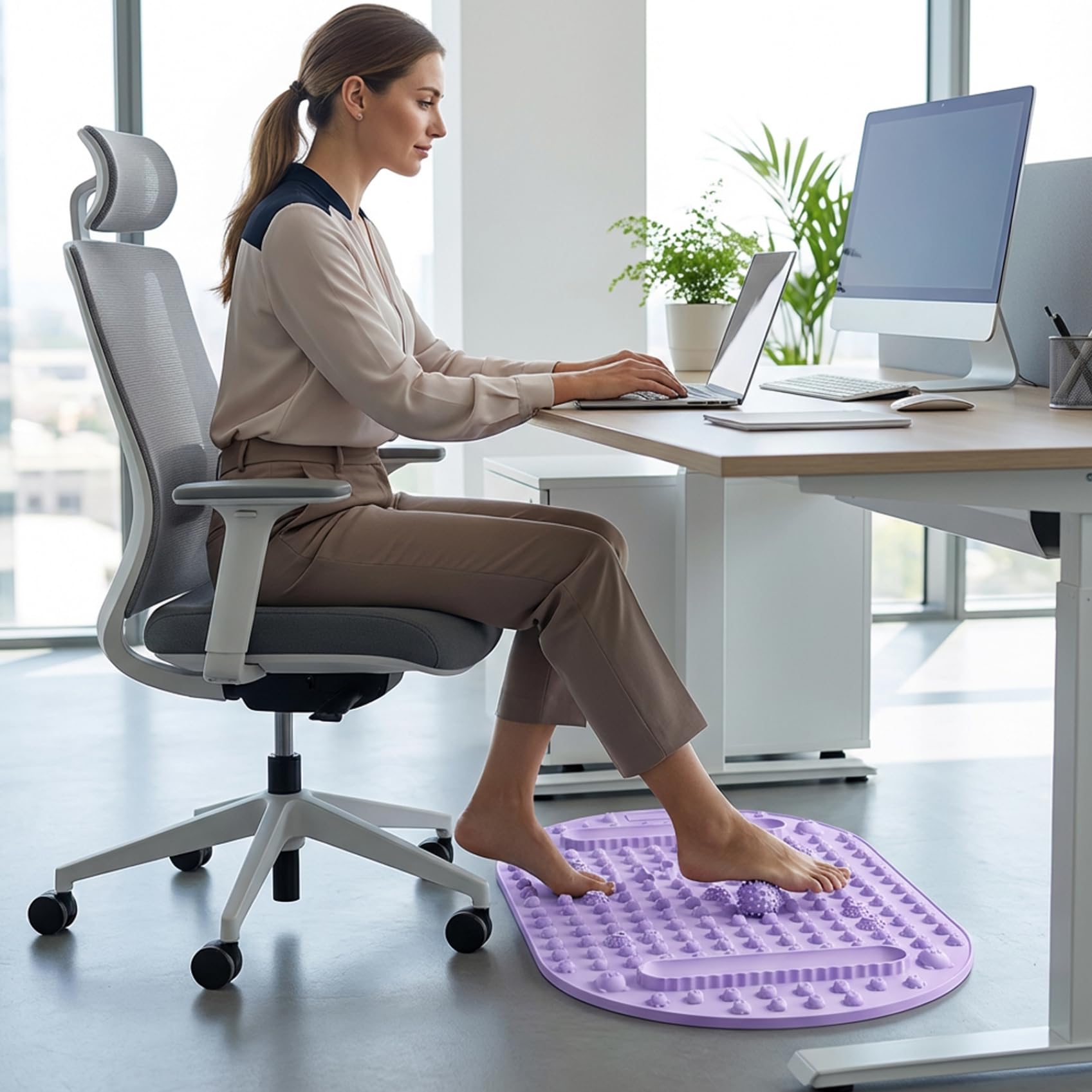 Silicone Foot Acupressure & Reflexology Massage Mat