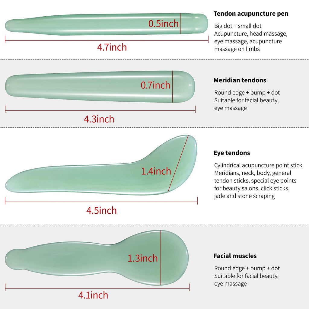 Natural Jade Gua Sha Massage & Facial Scraping Tool
