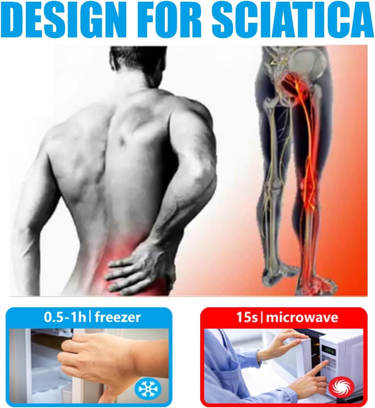 Hot & Cold Therapy Lumbar Support Pillow for Back & Sciatica Relief