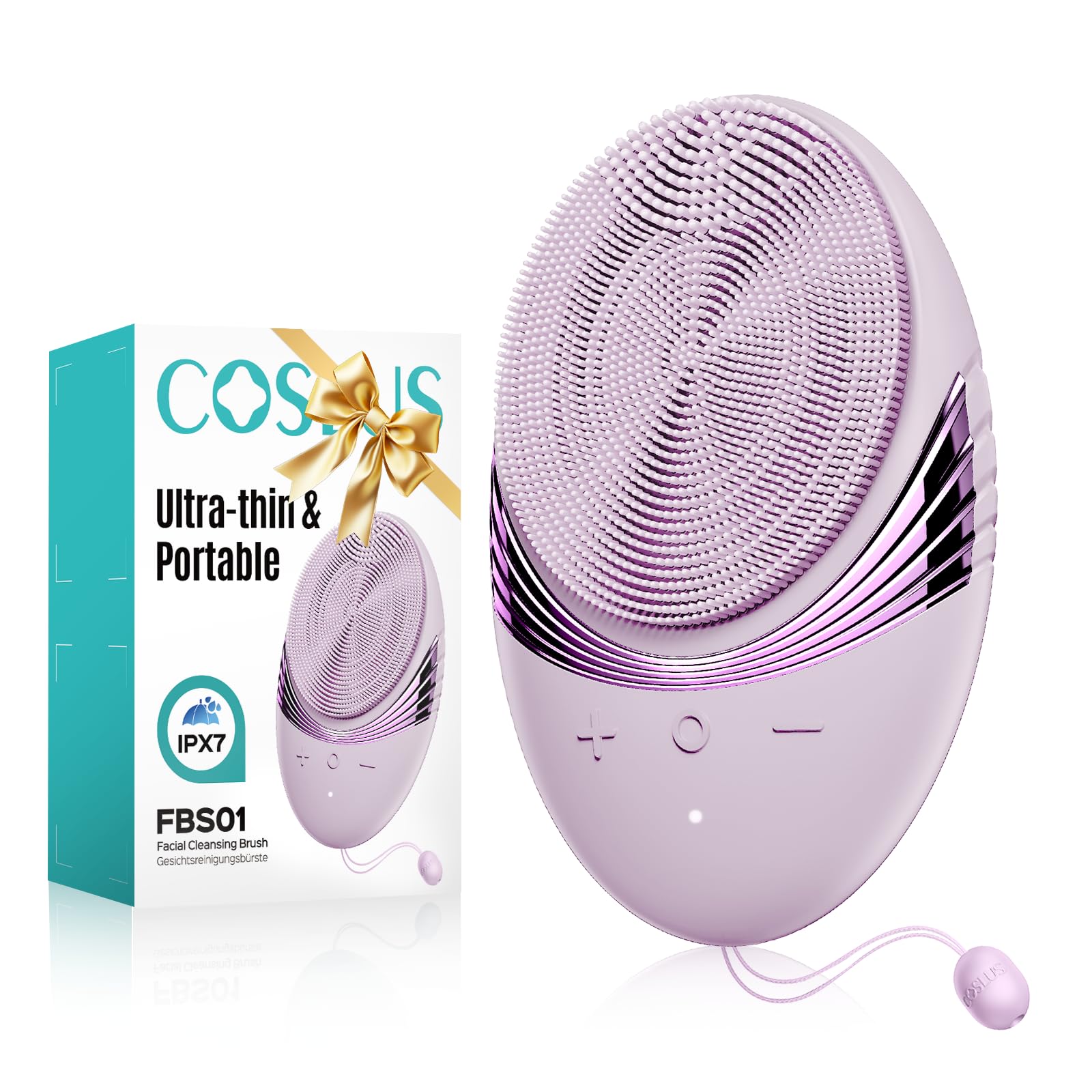 COSLUS FBS01 Facial Cleansing Brush Face Scrubber, Compact for Travel