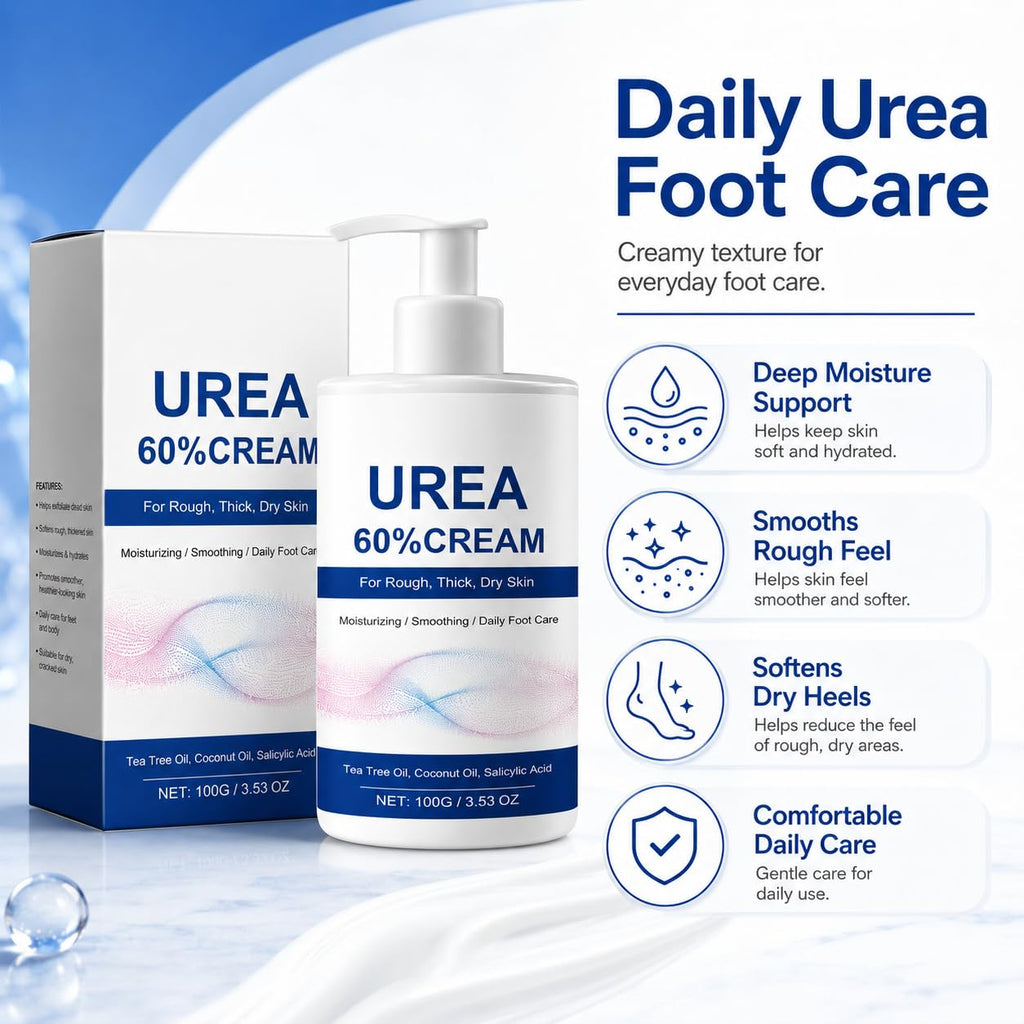 Urea 60% Foot Cream, 100g Moisturizing Foot Care Cream for Rough, Thick