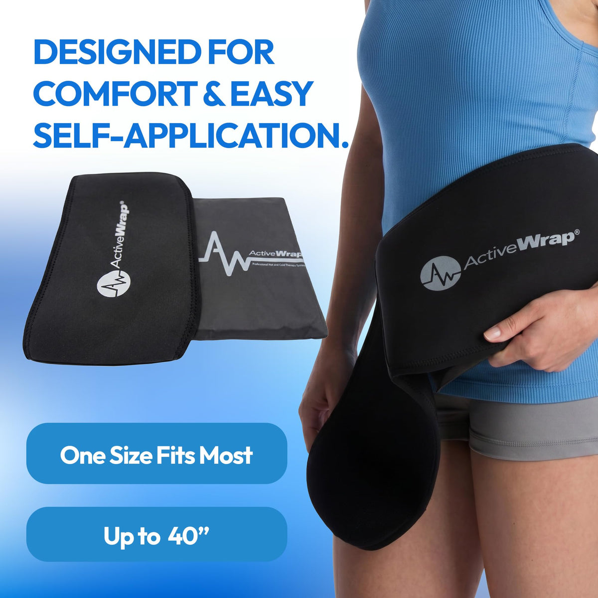 Reusable Hot & Cold Compression Wrap for Back & Hip Support