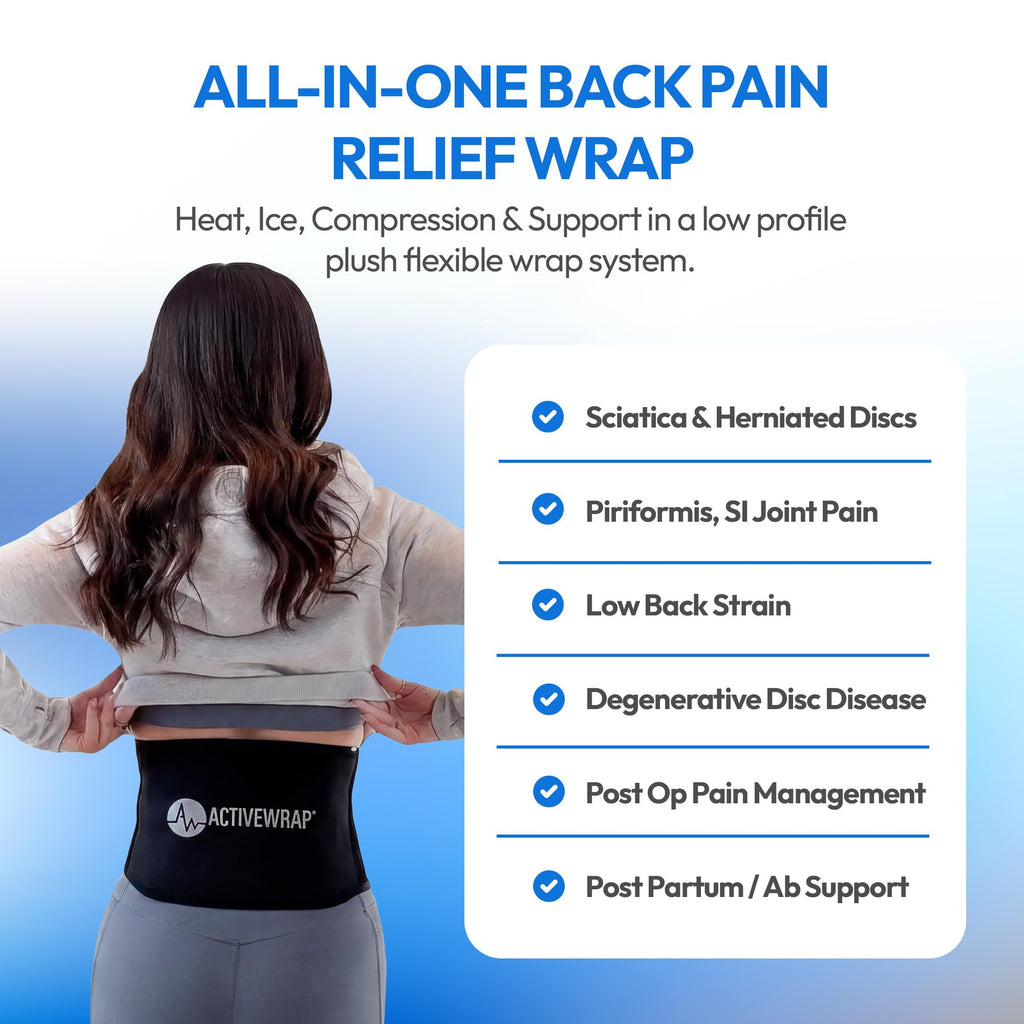 Reusable Hot & Cold Compression Wrap for Back & Hip Support