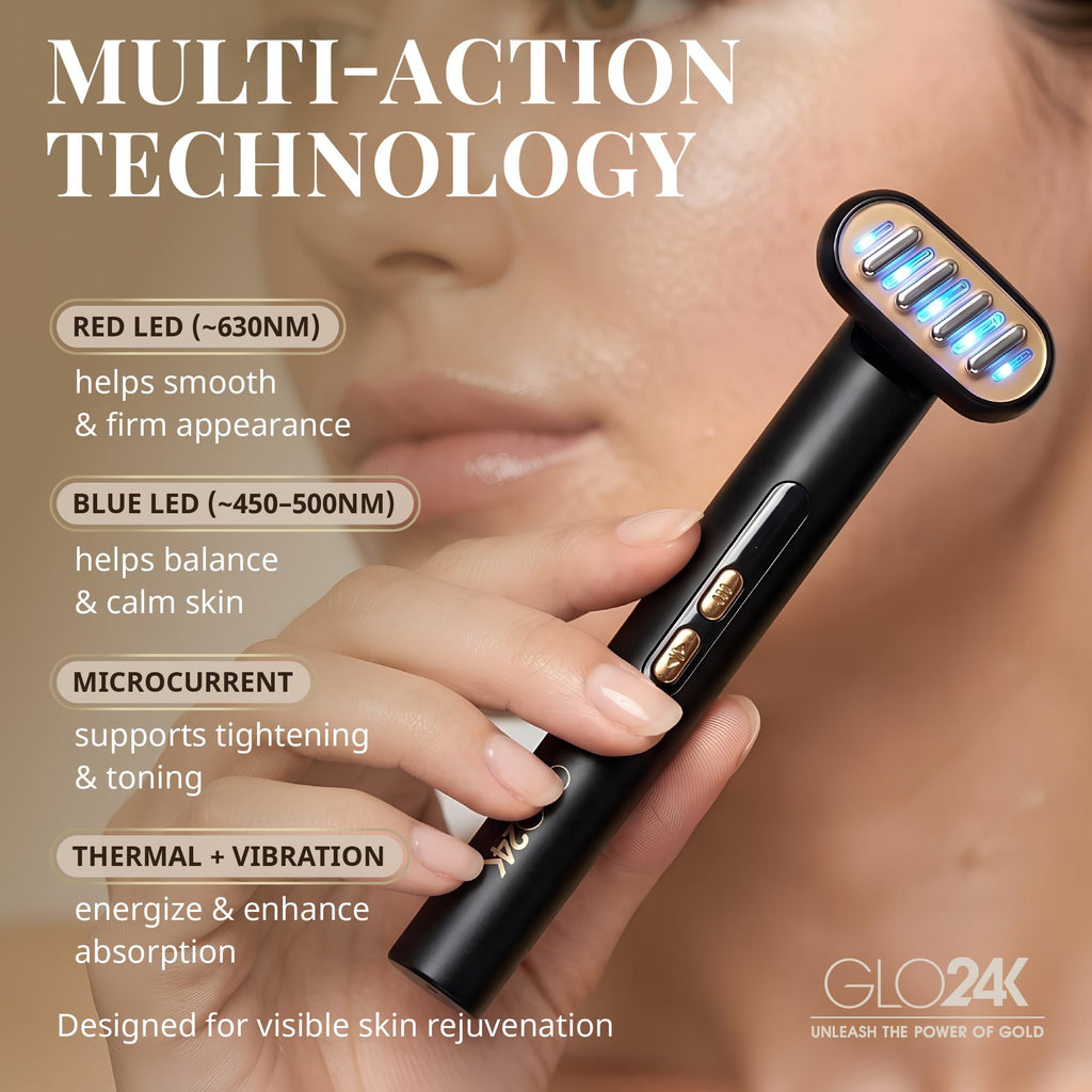 7-Color LED Facial Wand with Hydrating Gel