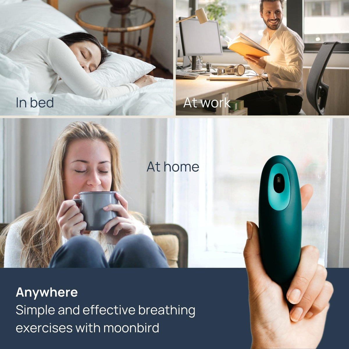 Portable Guided Breathing Tool for Relaxation & Sleep Support
