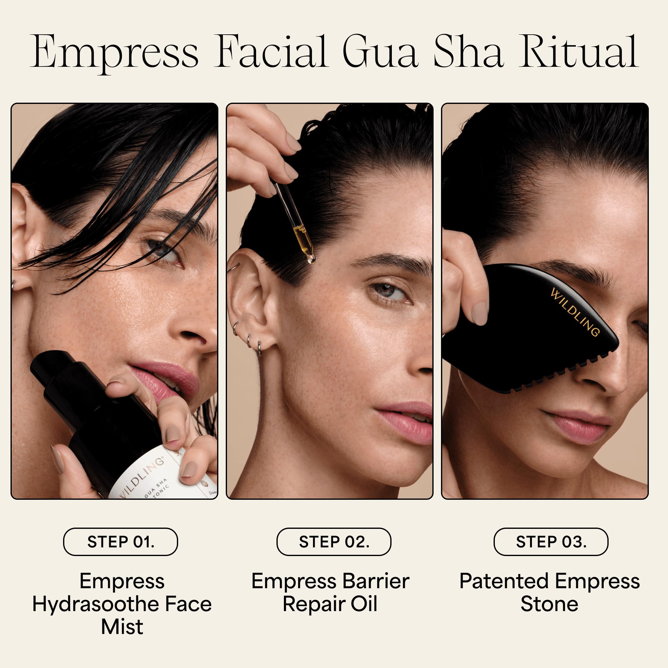 Bian Stone Gua Sha Facial Massage Tool for Sculpting & Toning