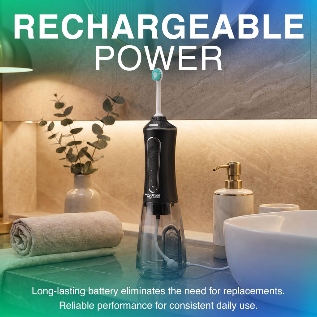 Professional Rechargeable Water Flosser with 7 Replacement Tips