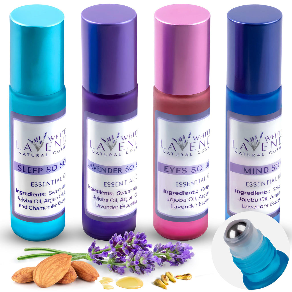 4-Piece Essential Oil Roll-On Set for Relaxation & Sleep