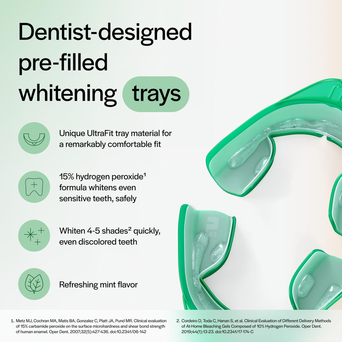 Opalescence Go Teeth Whitening Trays 15% Hydrogen Peroxide - Mint -4648-1