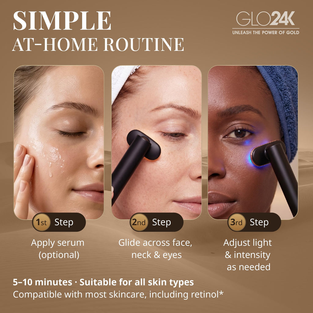 7-Color LED Facial Wand with Hydrating Gel