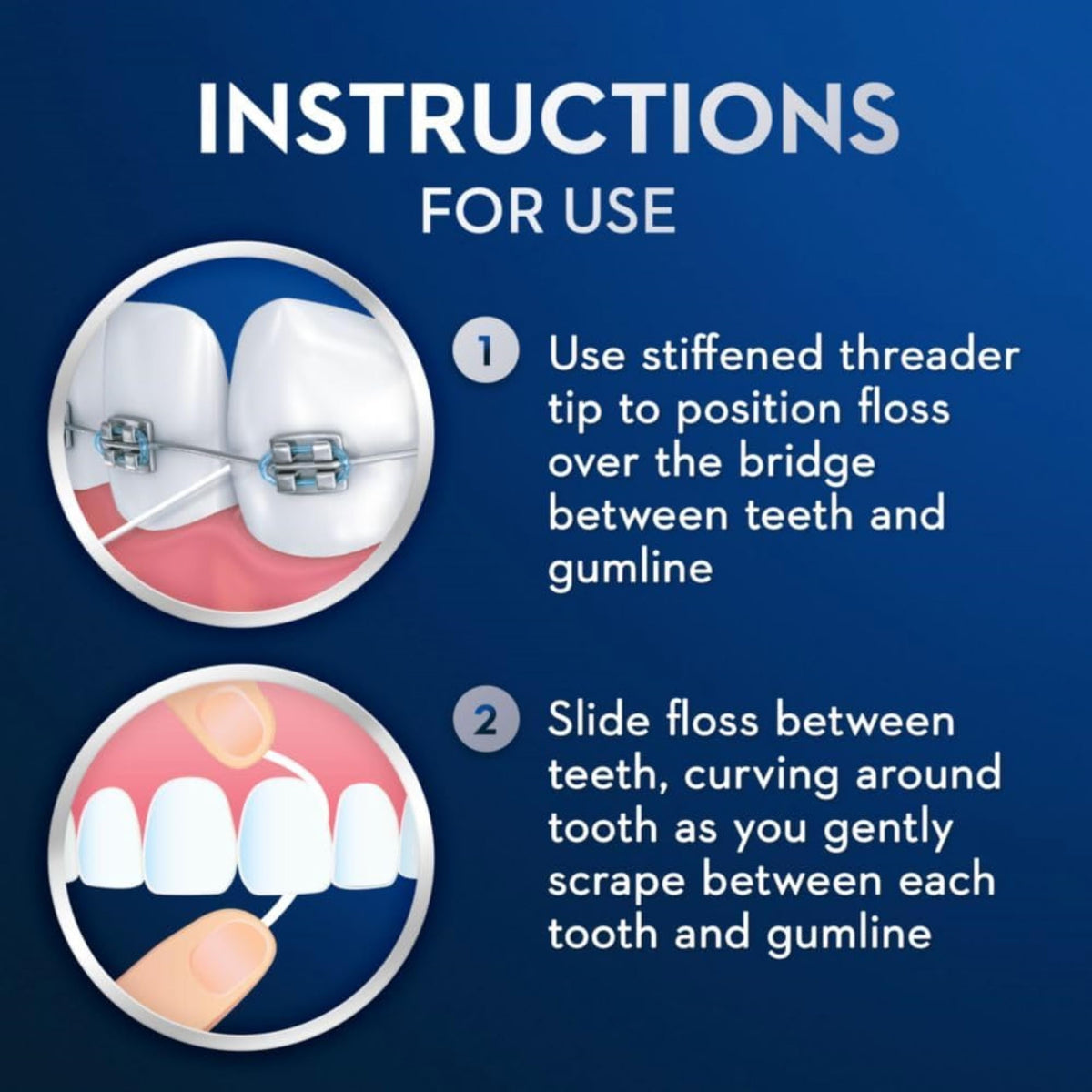Oral-B Threader Floss 30 Count: 6 Envelopes of 5 Threaders (Pack of 12)