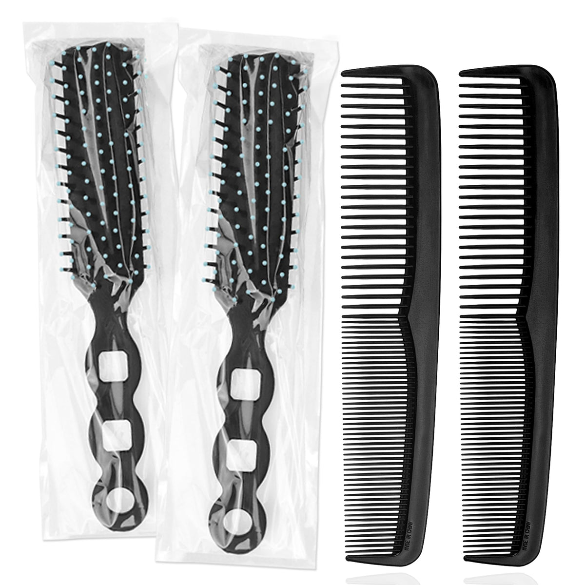 100-Piece Hair Brush & 200-Piece Comb Set, Individually Wrapped
