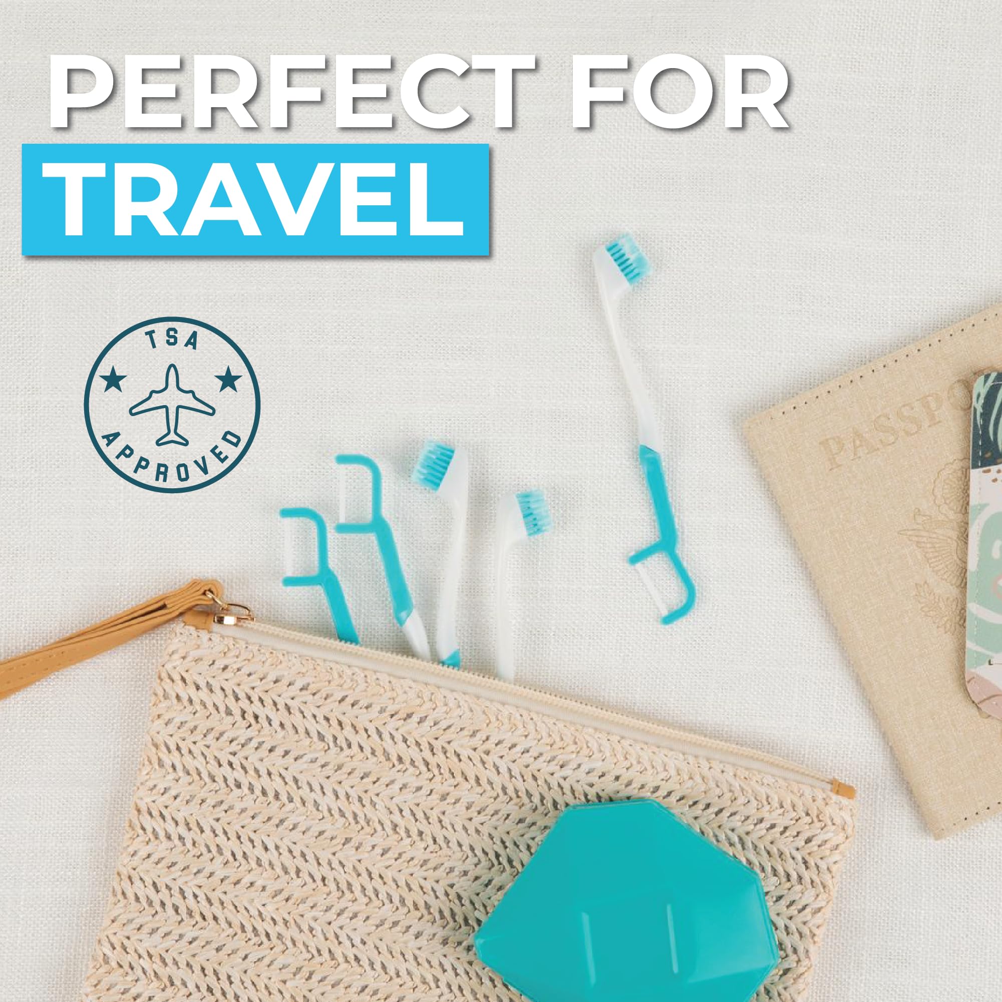 Brushee The Evolution Oral Care Whitening | Prepasted On-The-Go Whitening Toothbrushes | 4-in-1 (Paste + Brush + Floss + Pick) | Individually Wrapped | Disposable | Travel Toothbrushes