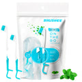 4-in-1 Disposable Whitening Travel Toothbrushes with Floss and Pick