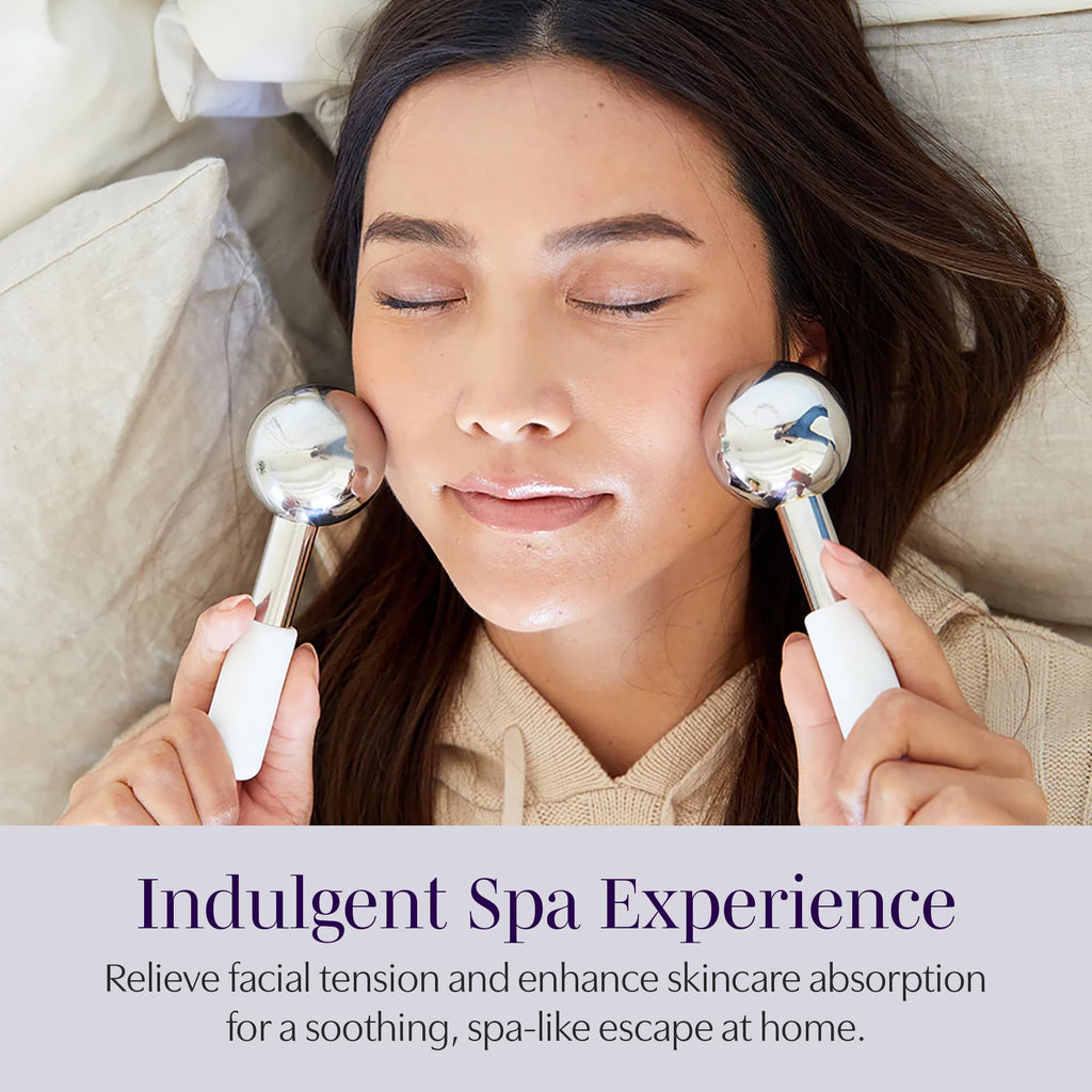 Saian Ice Globes Facial Roller for Face and Eyes, Stainless Steel Cryo Tool