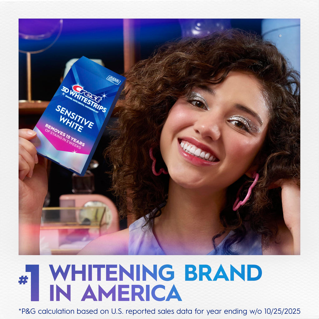 Sensitive Teeth Whitening Strips Kit, 18 Treatments