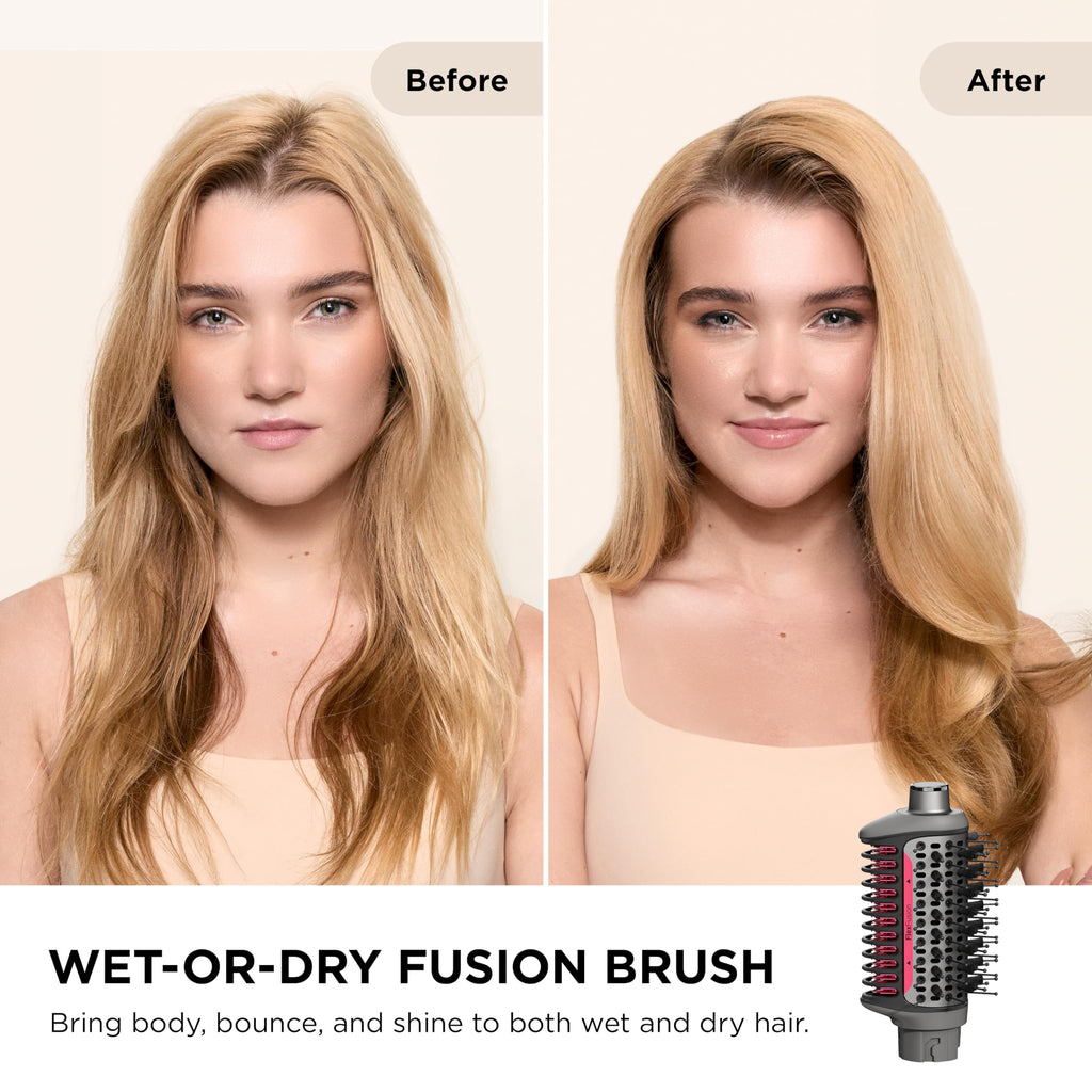 Hair Straightener & Dryer with Styling Brush and Auto-Wrap Curlers