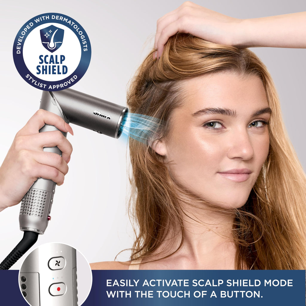 Hair Straightener & Dryer with Styling Brush and Auto-Wrap Curlers